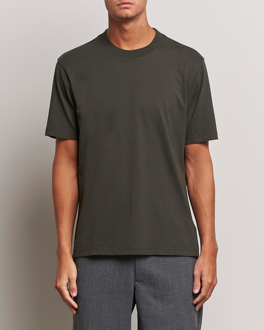 Herren | T-Shirts | NN07 | Adam Crew Neck T-Shirt Dark Army
