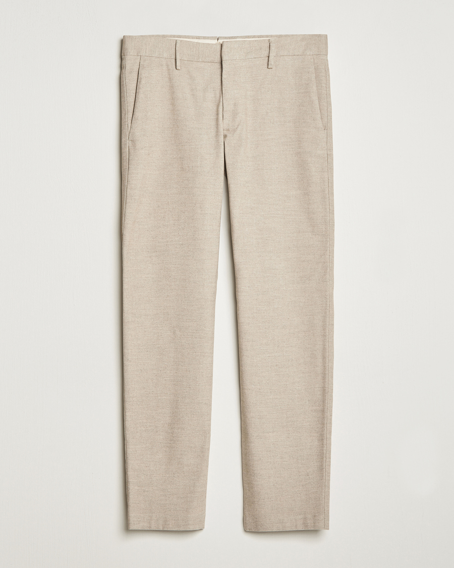 Herren | Hosen | NN07 | Theo Brushed Cotton Trousers Cement Melange