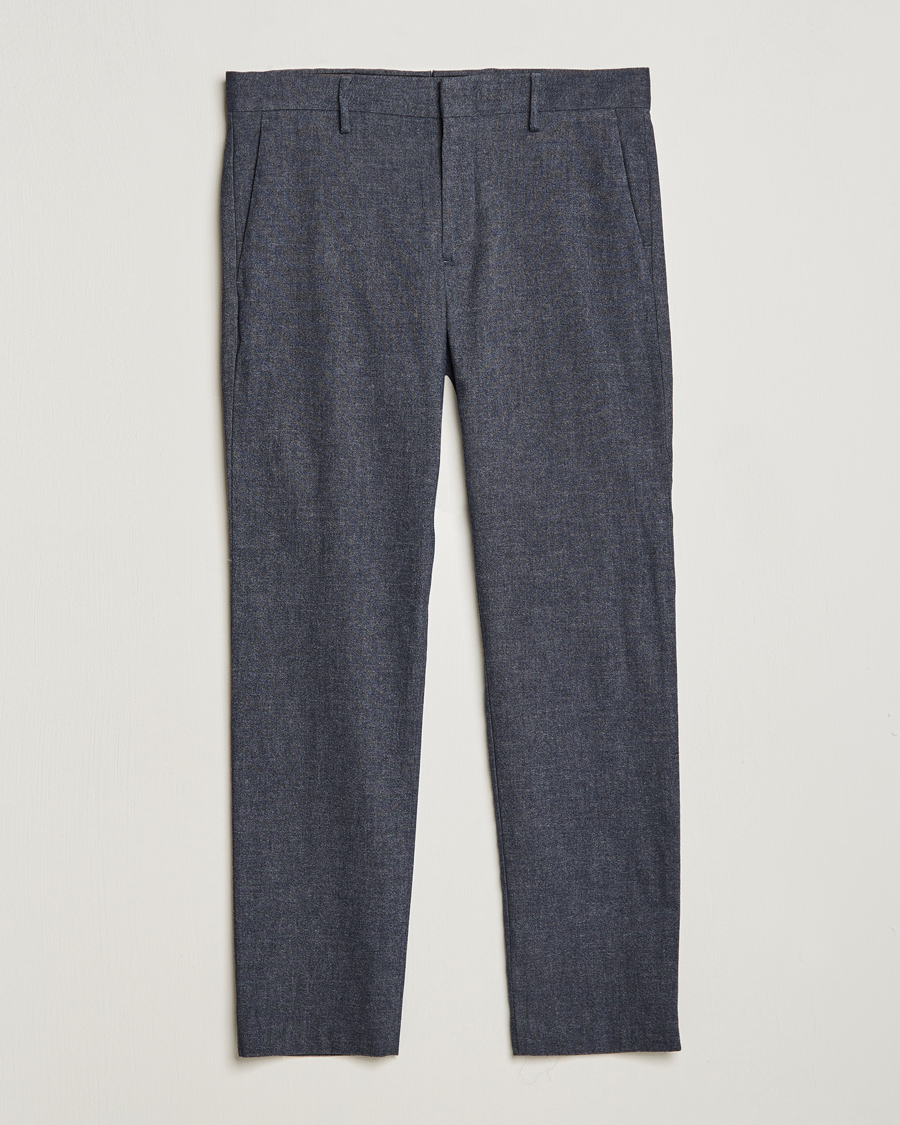 Herren | Hosen | NN07 | Theo Brushed Cotton Trousers Navy Melange