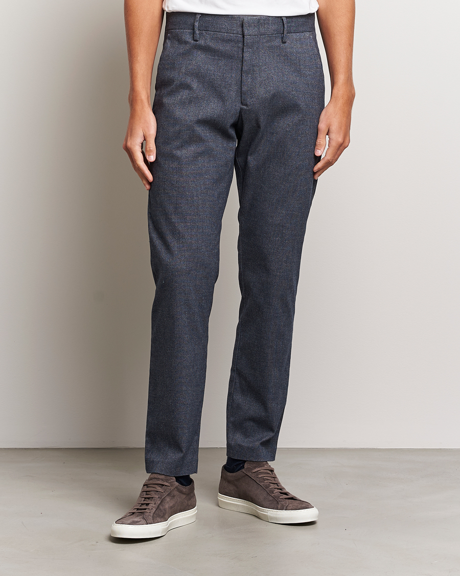 Herren | Hosen | NN07 | Theo Brushed Cotton Trousers Navy Blue