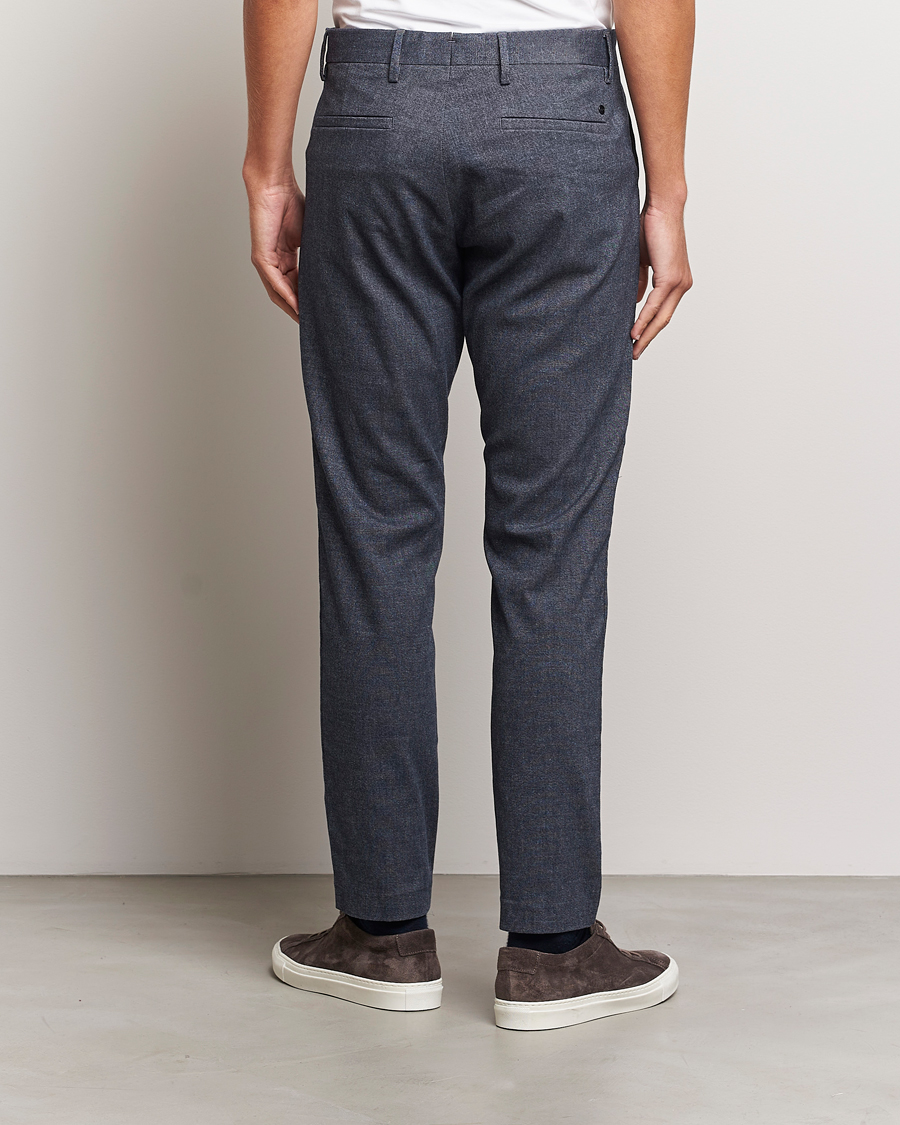 Herren | Hosen | NN07 | Theo Brushed Cotton Trousers Navy Melange