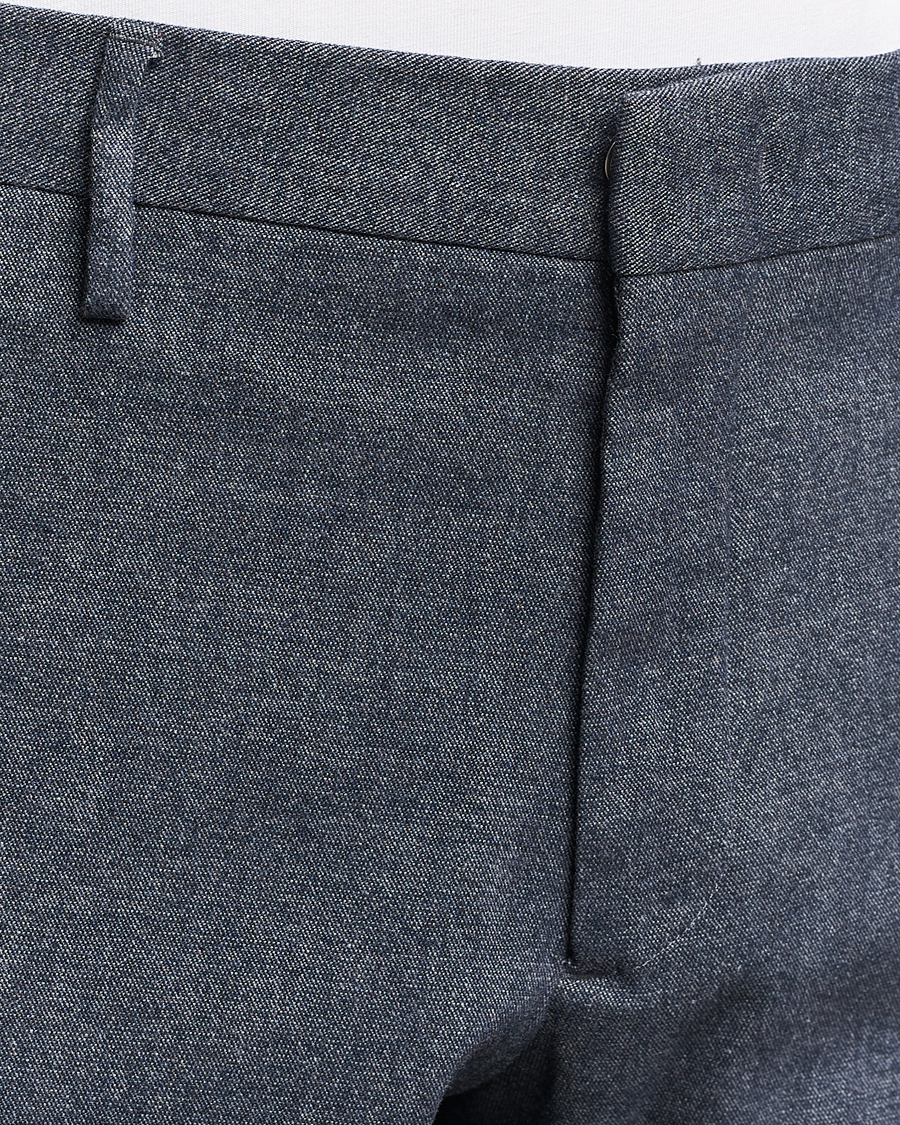 Herren | Hosen | NN07 | Theo Brushed Cotton Trousers Navy Melange