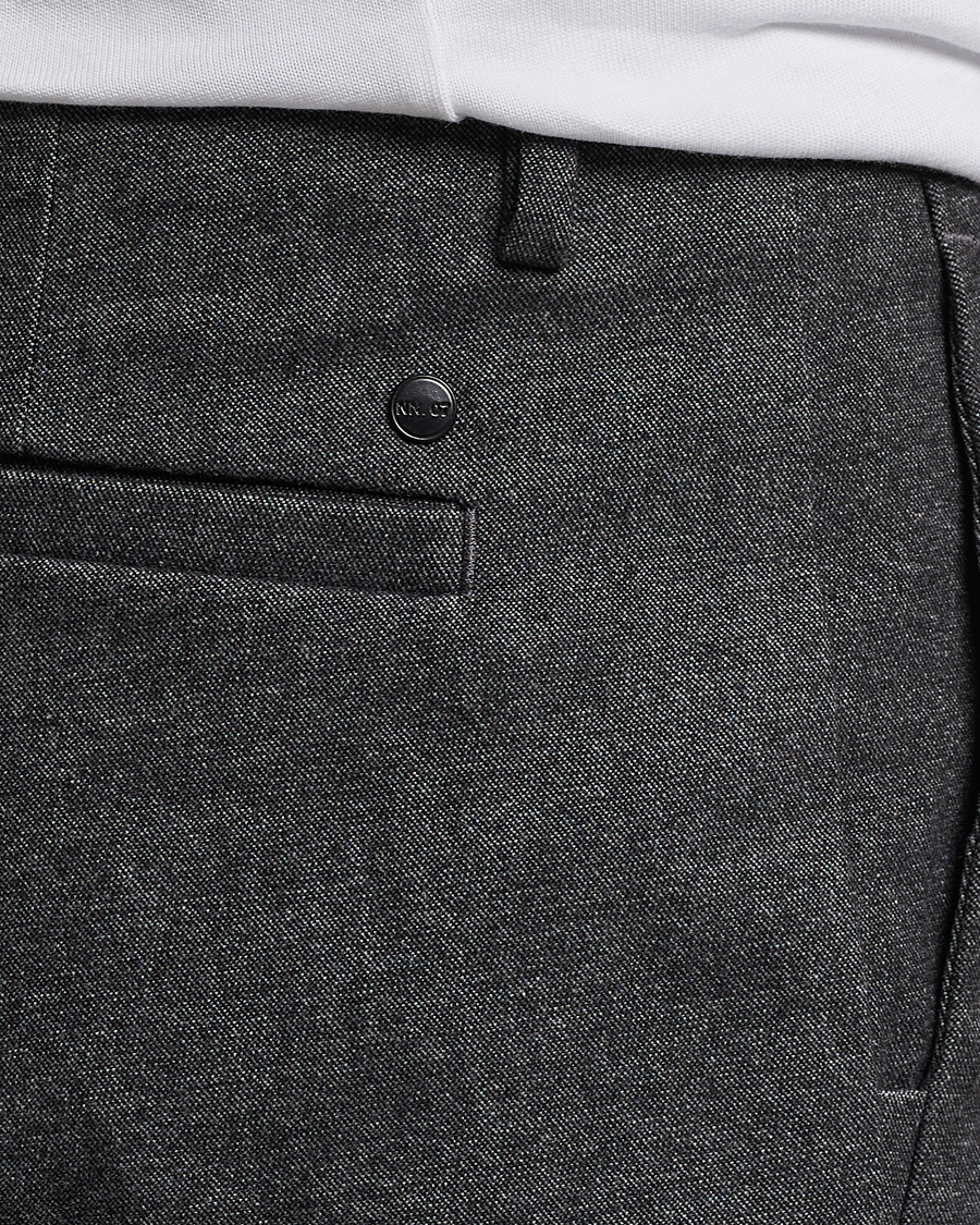 Herren | Hosen | NN07 | Theo Brushed Cotton Trousers Black Melange