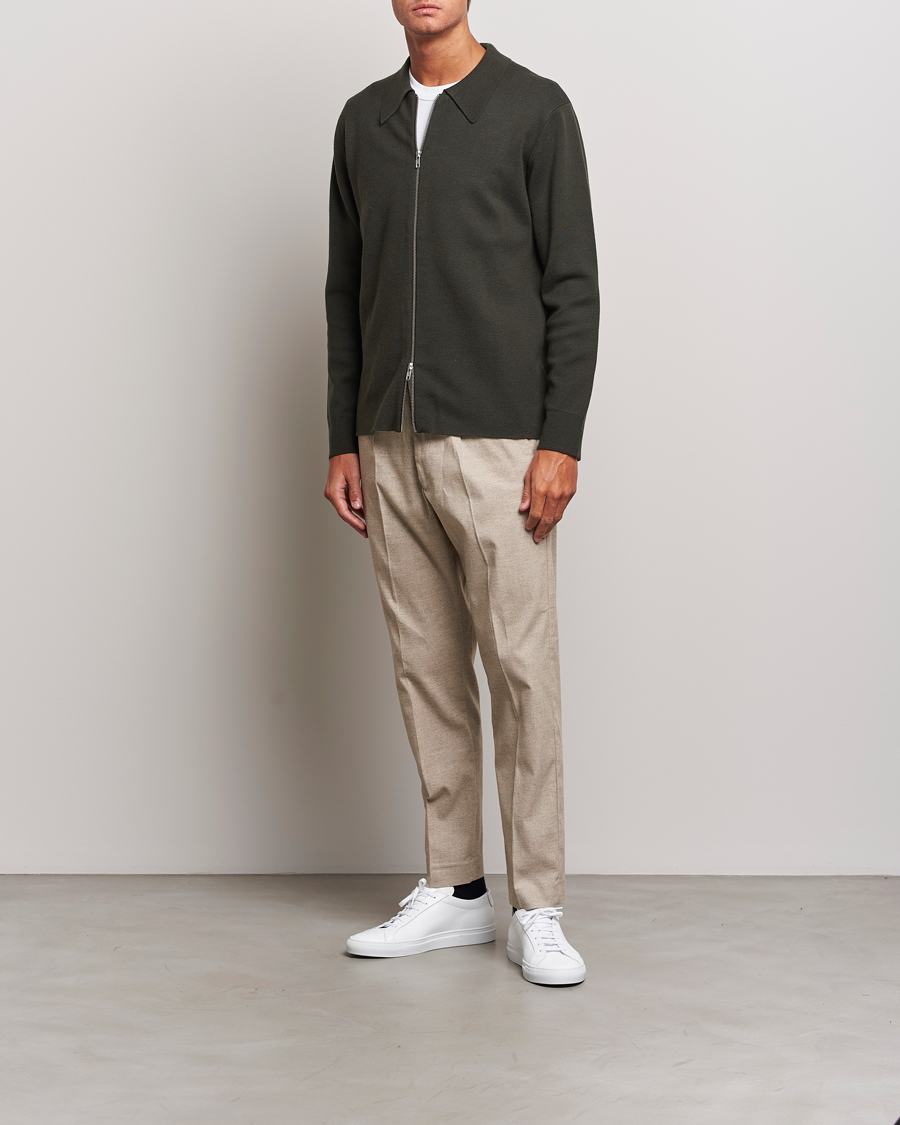 Herren | Hosen | NN07 | Bill Pleated Structured Trousers Cement Melange