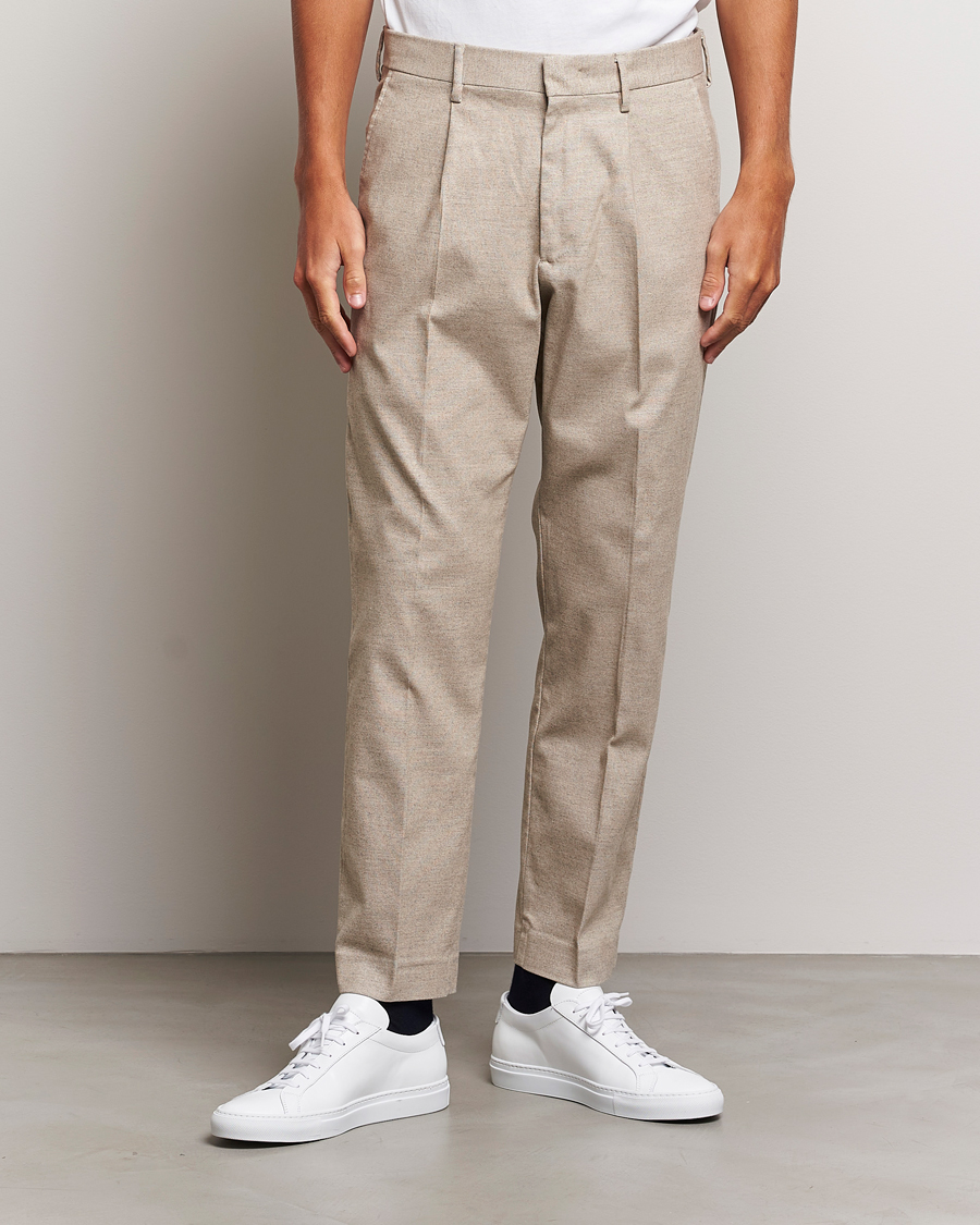 Herren |  | NN07 | Bill Pleated Structured Trousers Cement Melange