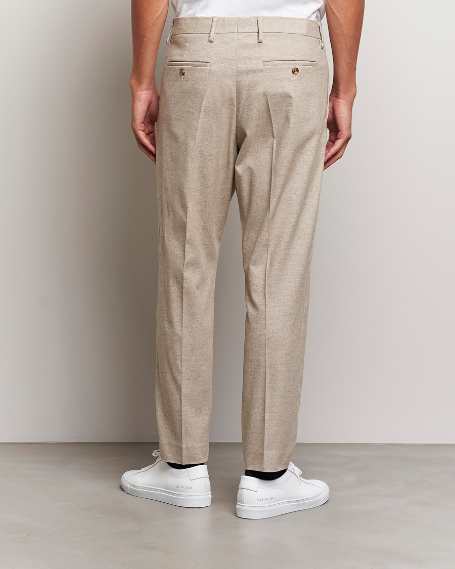 Herren | Hosen | NN07 | Bill Pleated Structured Trousers Cement Melange