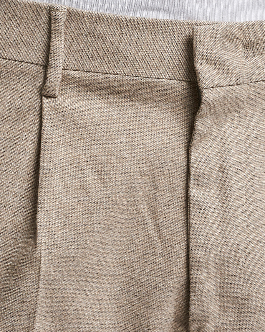 Herren | Hosen | NN07 | Bill Pleated Structured Trousers Cement Melange