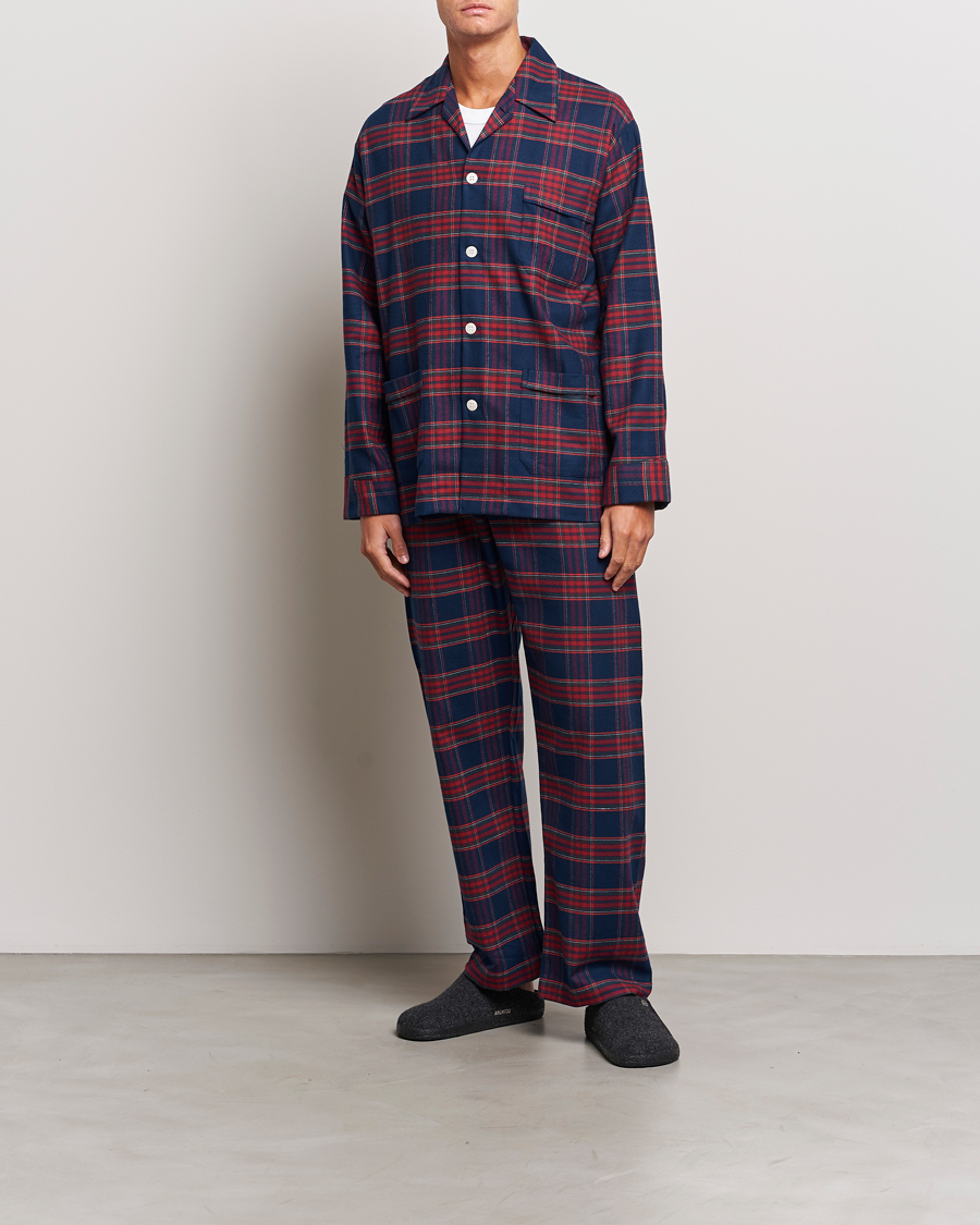 Herren | Schlafanzüge & Bademäntel | Derek Rose | Cotton Flannel Checked Pyjama Set Multi