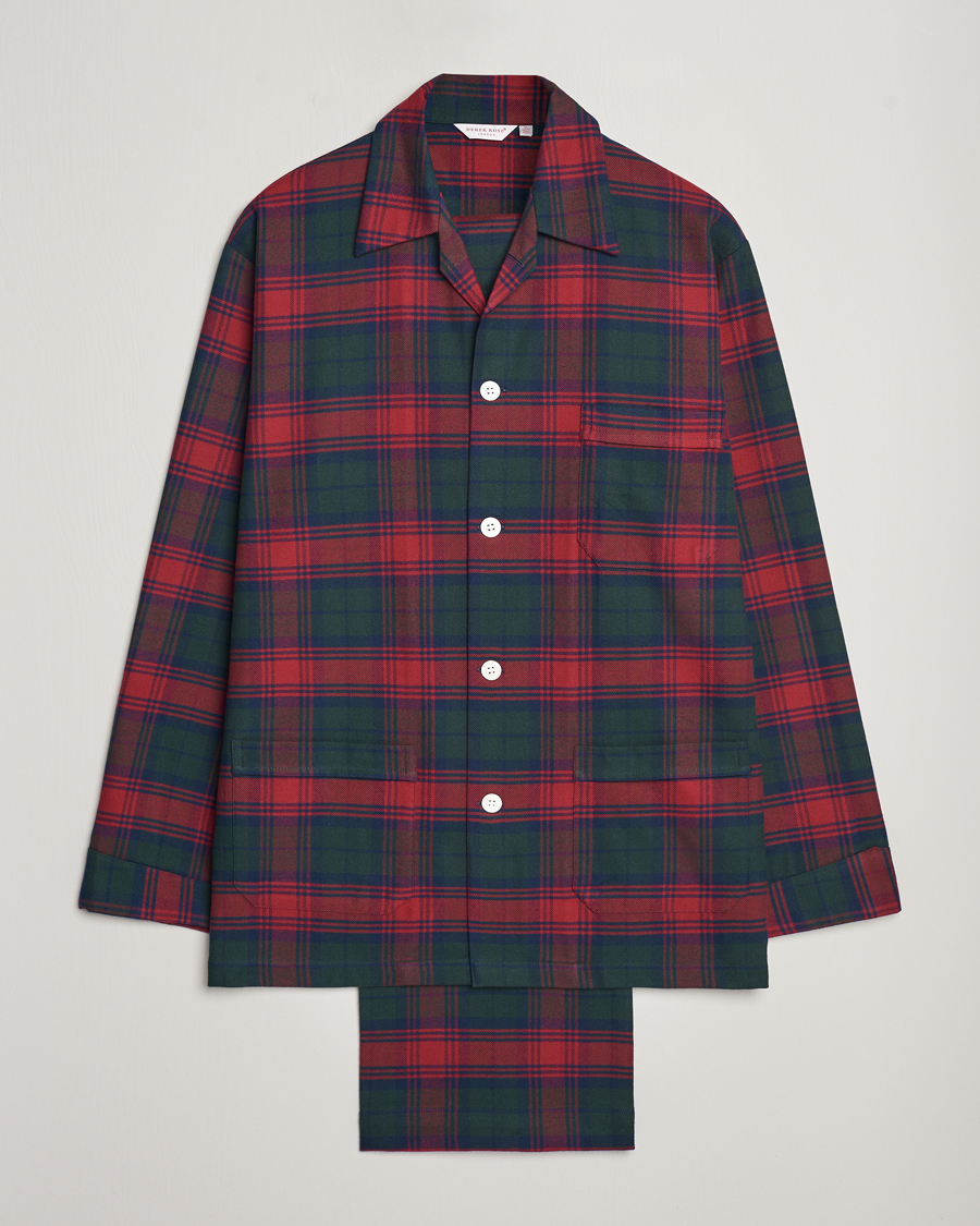 Herren |  | Derek Rose | Cotton Flannel Checked Pyjama Set Multi