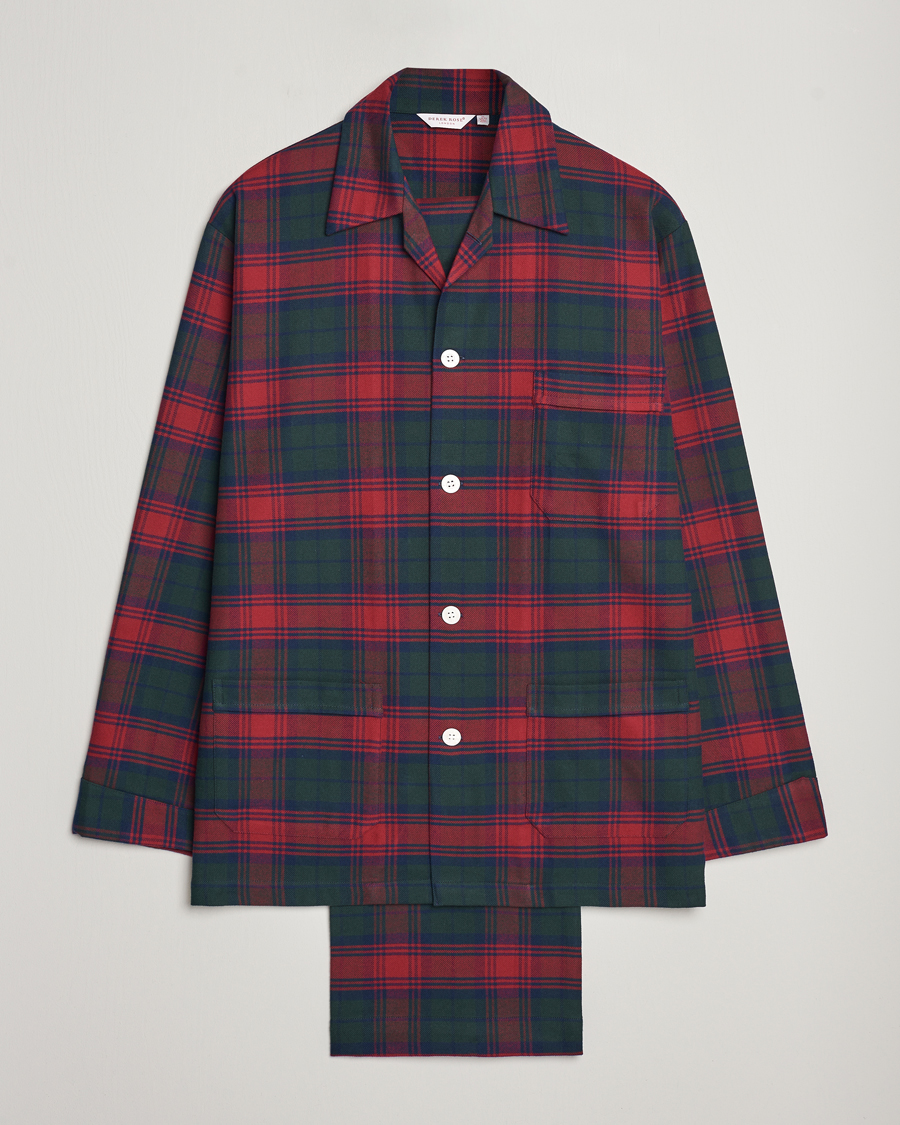 Herren | Schlafanzüge & Bademäntel | Derek Rose | Cotton Flannel Checked Pyjama Set Multi