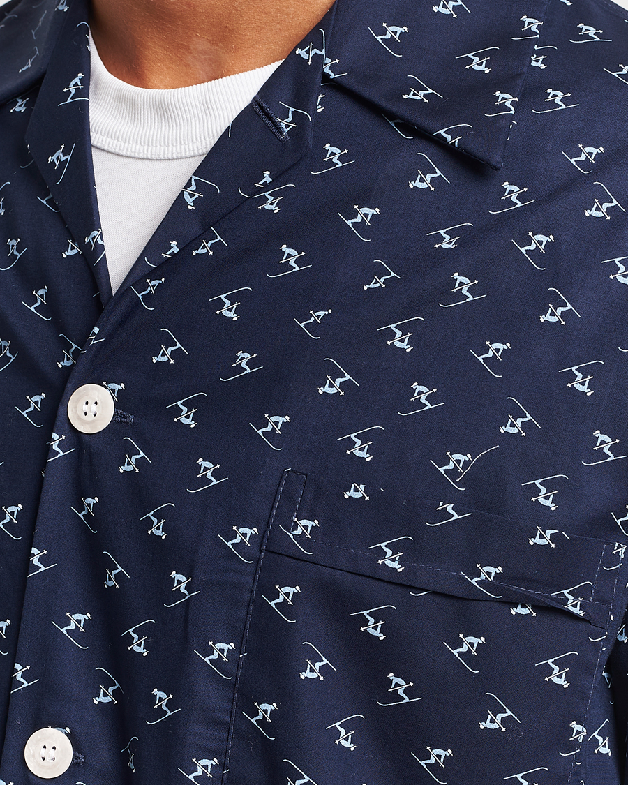 Herren | Schlafanzüge & Bademäntel | Derek Rose | Cotton Ski Pyjama Set Navy