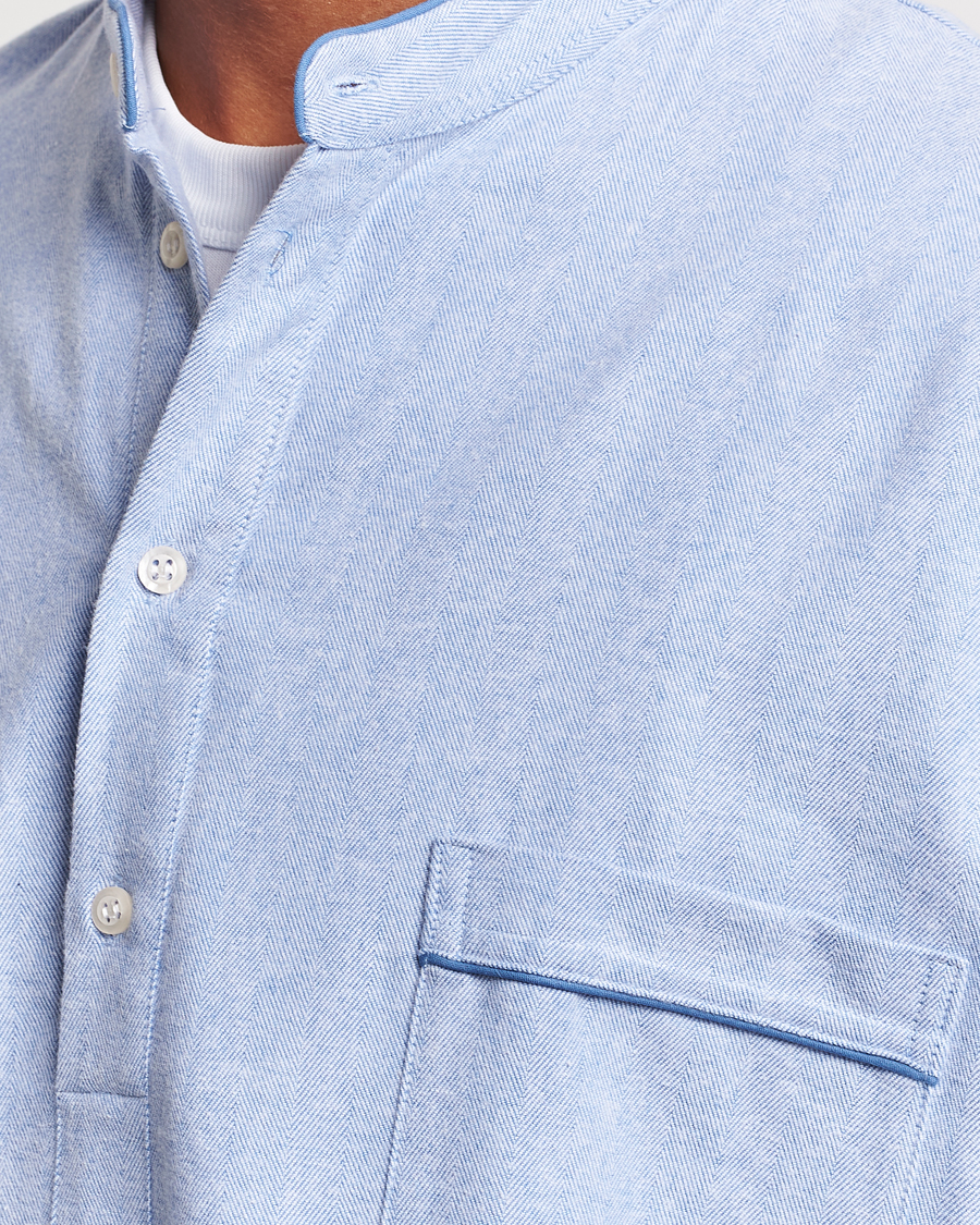 Herren | Schlafanzüge & Bademäntel | Derek Rose | Cotton Pullover Nightshirt Light Blue