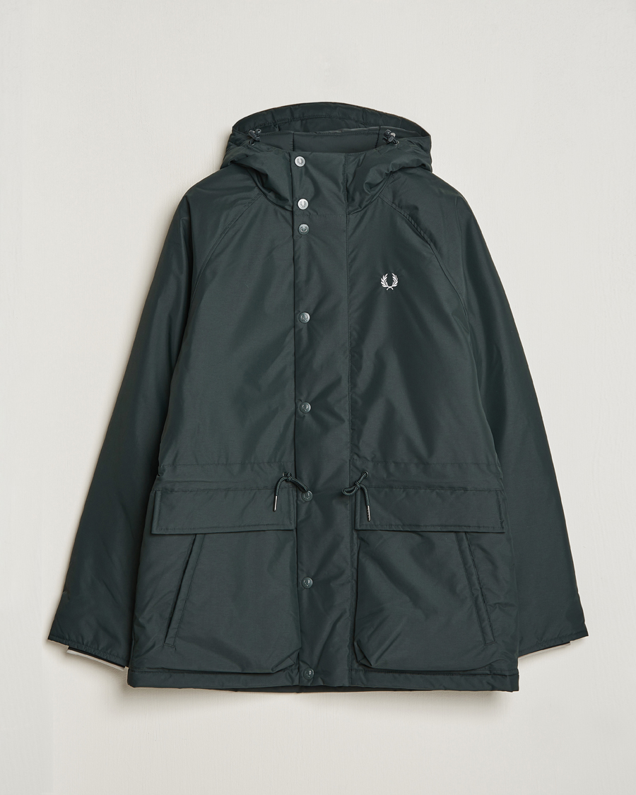 Herren | Fred Perry | Fred Perry | Padded Zip Through Parka Night Green