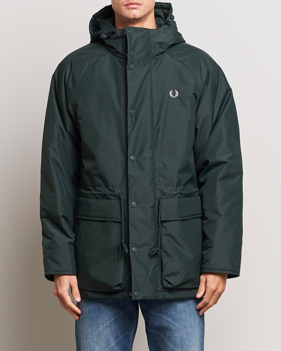 Herren | Fred Perry | Fred Perry | Padded Zip Through Parka Night Green