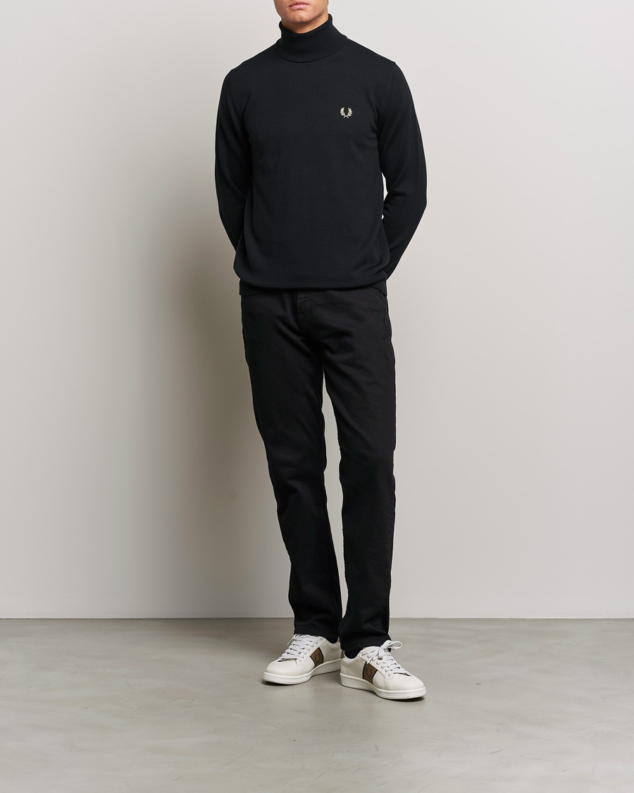 Herren | Pullover | Fred Perry | Knitted Rollneck Jumper Black
