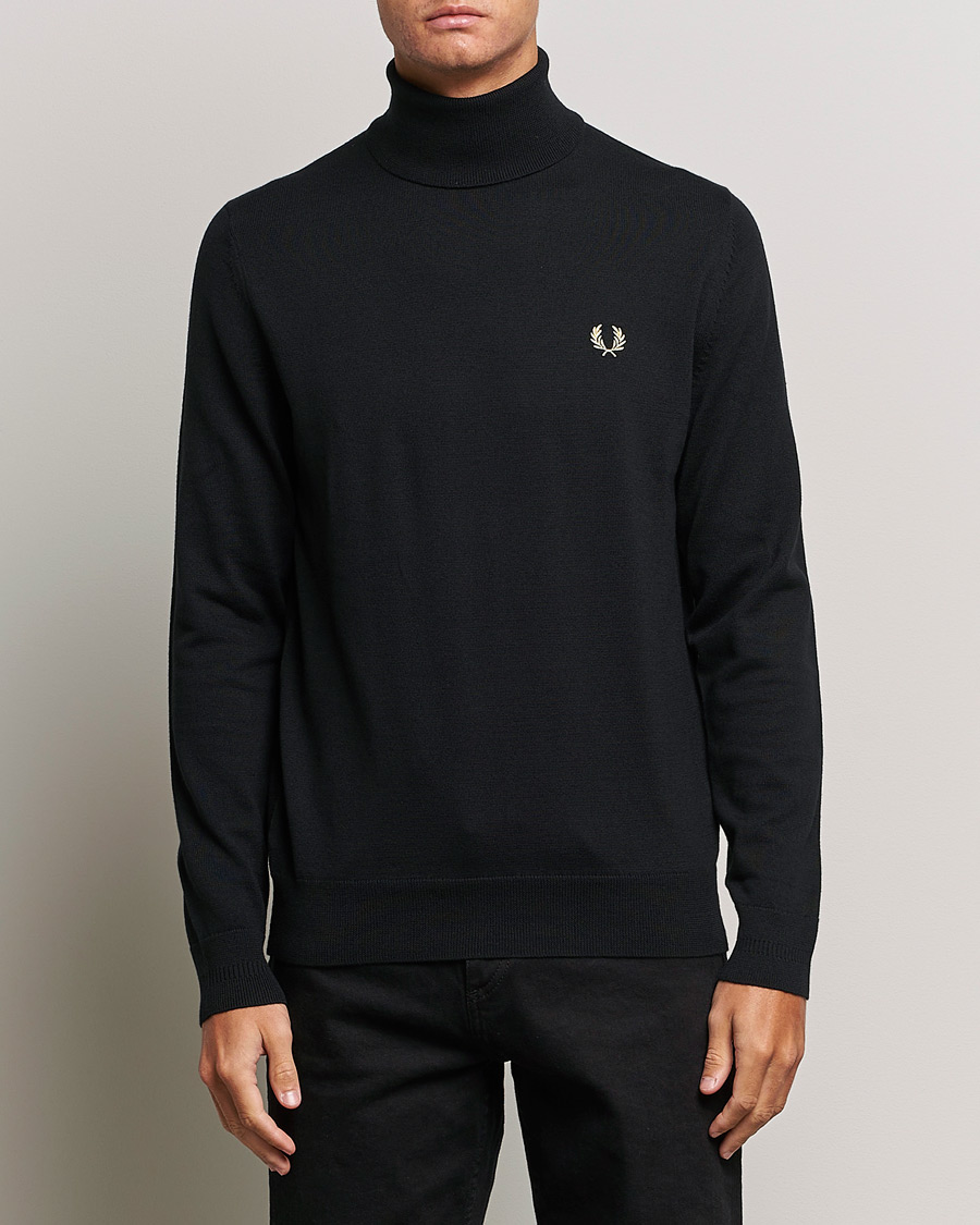 Herren | Fred Perry | Fred Perry | Knitted Rollneck Jumper Black