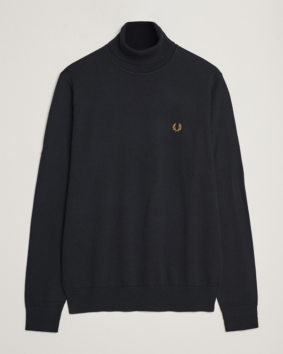 Herren | Fred Perry | Fred Perry | Knitted Rollneck Jumper Navy