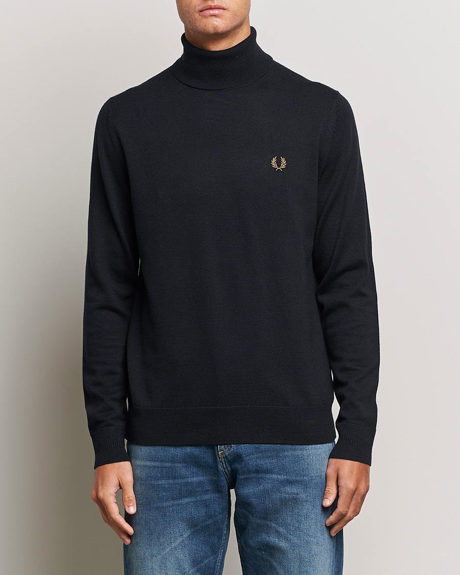 Herren |  | Fred Perry | Knitted Rollneck Jumper Navy