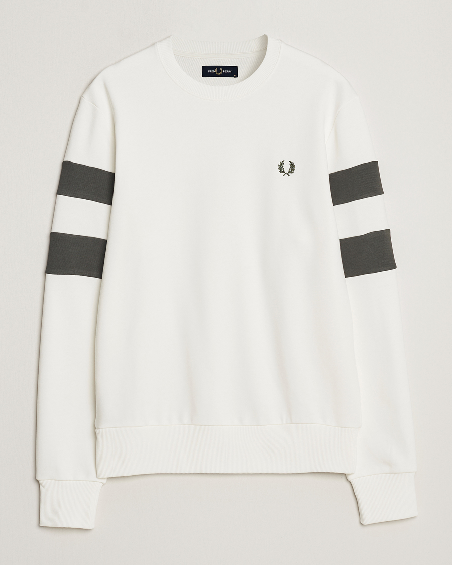Herren | Fred Perry | Fred Perry | Tipped Sleeve Sweatshirt Snow Whiite