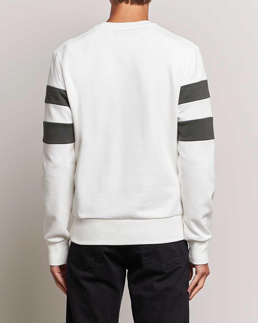 Herren | Pullover | Fred Perry | Tipped Sleeve Sweatshirt Snow Whiite