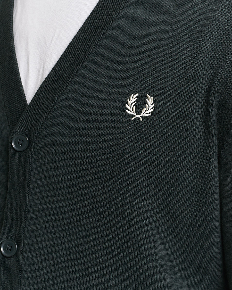 Herren | Pullover | Fred Perry | Knitted Cardigan Night Green