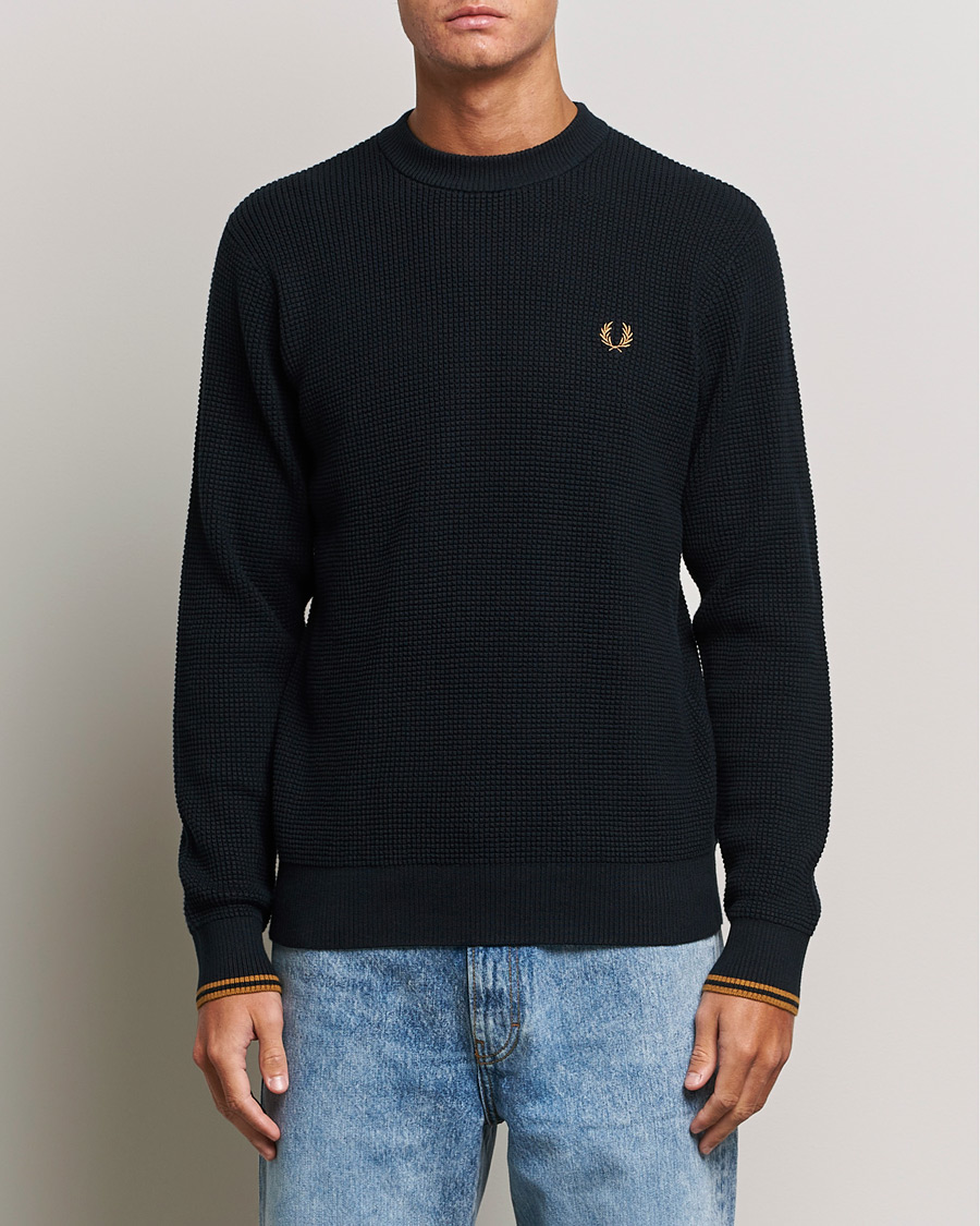Herren |  | Fred Perry | Waffle Stitch Jumper Navy