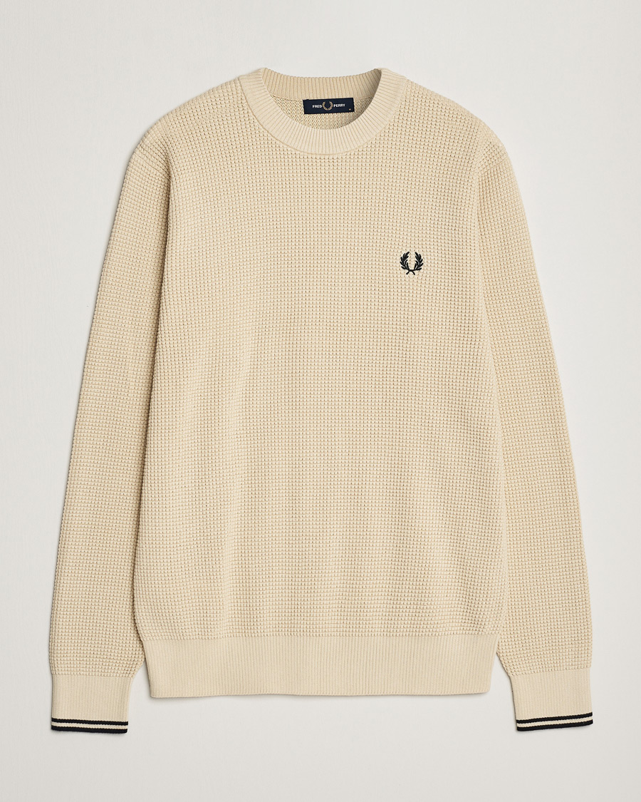 Herren | Fred Perry | Fred Perry | Waffle Stitch Jumper Oatmeal