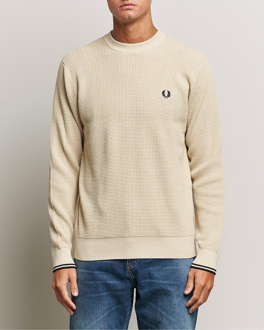 Herren | Fred Perry | Fred Perry | Waffle Stitch Jumper Oatmeal