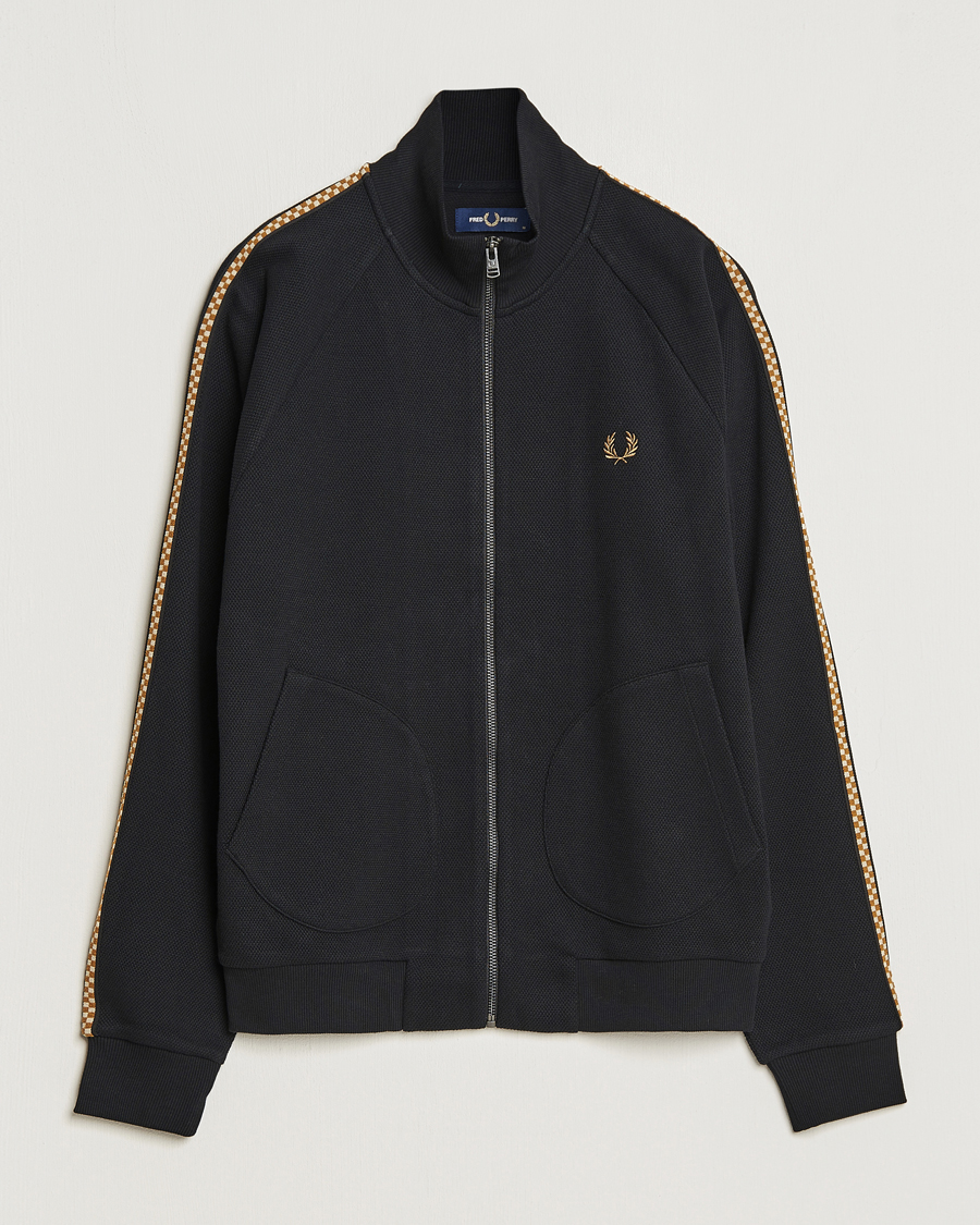 Herren | Pullover | Fred Perry | Checkboard Taped Zip Through Jacket Black
