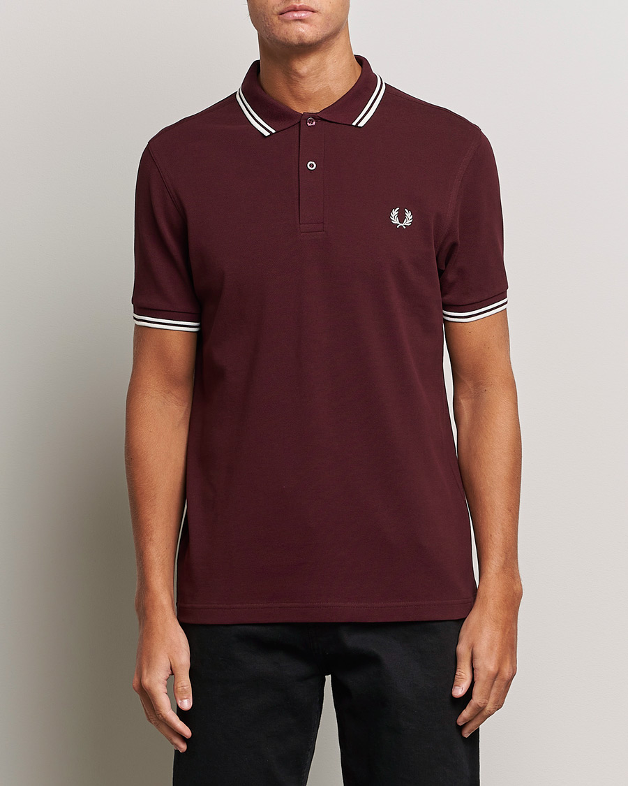 Herren | Kurzarm-Poloshirts | Fred Perry | Twin Tipped Polo Shirt Oxblood