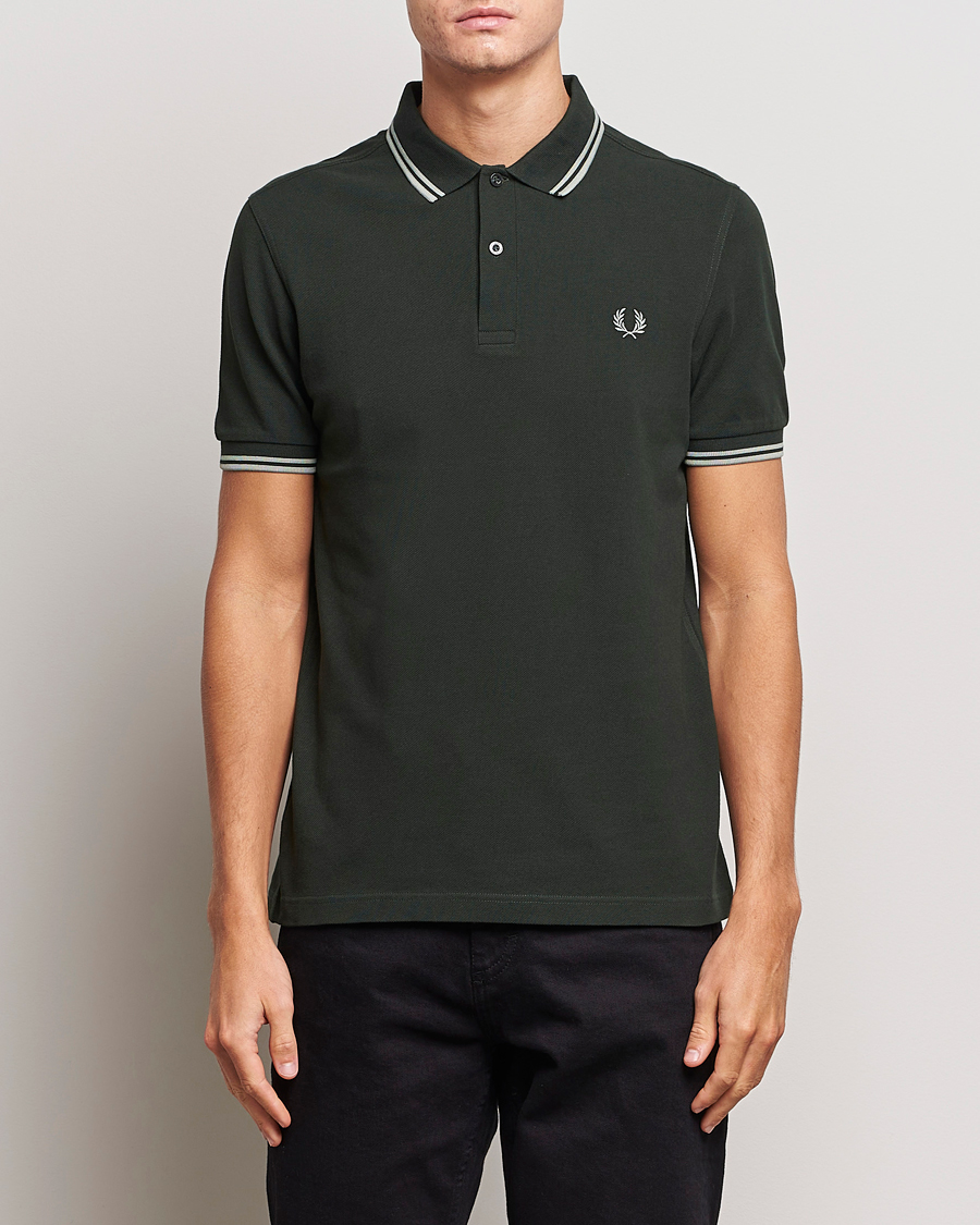 Herren |  | Fred Perry | Twin Tipped Polo Shirt Night Green