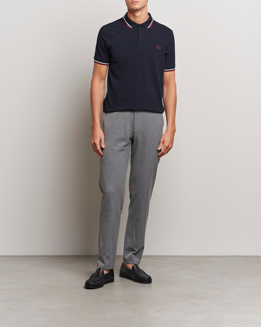 Herren | Poloshirts | Fred Perry | Twin Tipped Polo Shirt Navy