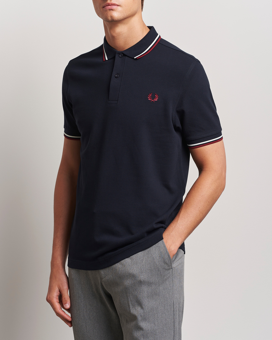 Herren | Poloshirts | Fred Perry | Twin Tipped Polo Shirt Navy