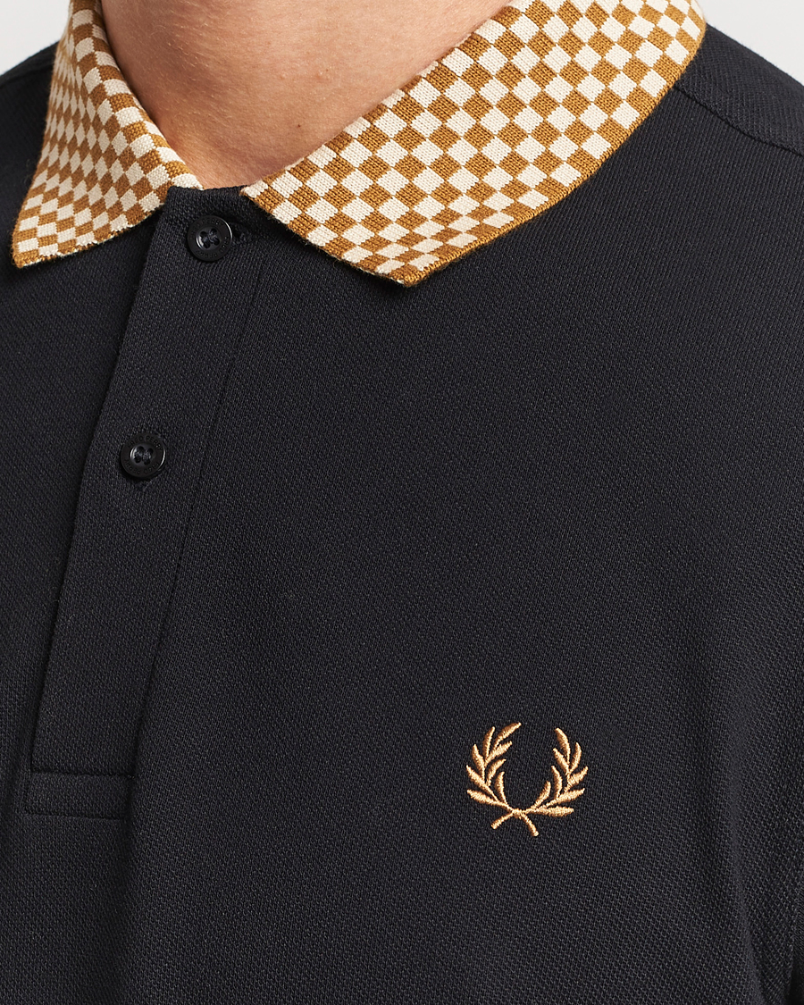 Herren | Poloshirt | Fred Perry | Checkboard Collar Polo Black