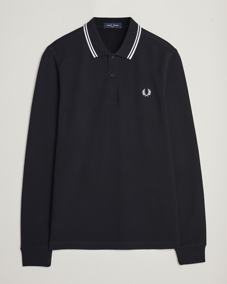 Herren |  | Fred Perry | Long Sleeve Twin Tipped Shirt Black
