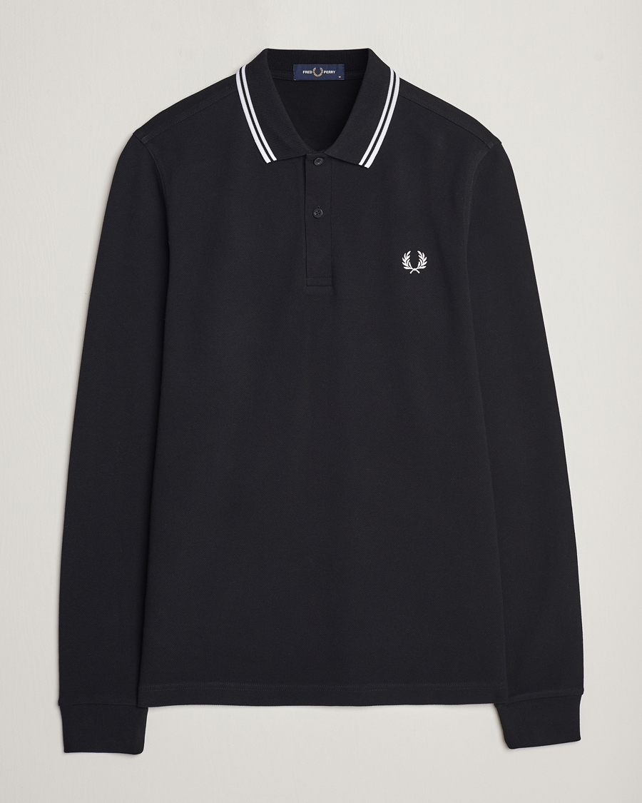 Herren | Poloshirts | Fred Perry | Long Sleeve Twin Tipped Shirt Black
