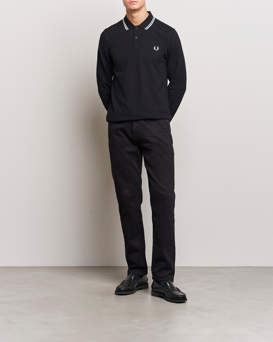 Herren | Poloshirts | Fred Perry | Long Sleeve Twin Tipped Shirt Black