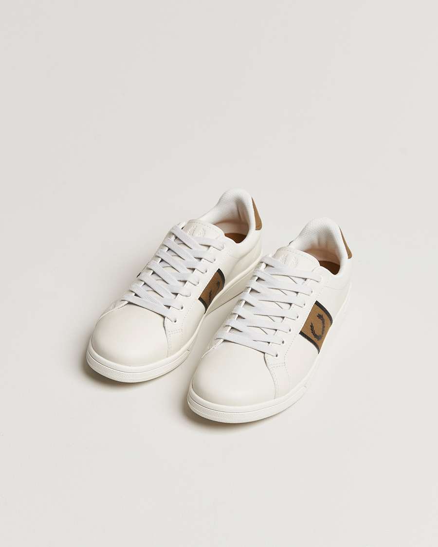 Herren |  | Fred Perry | B721 Leather Sneaker White/Porcelin Black