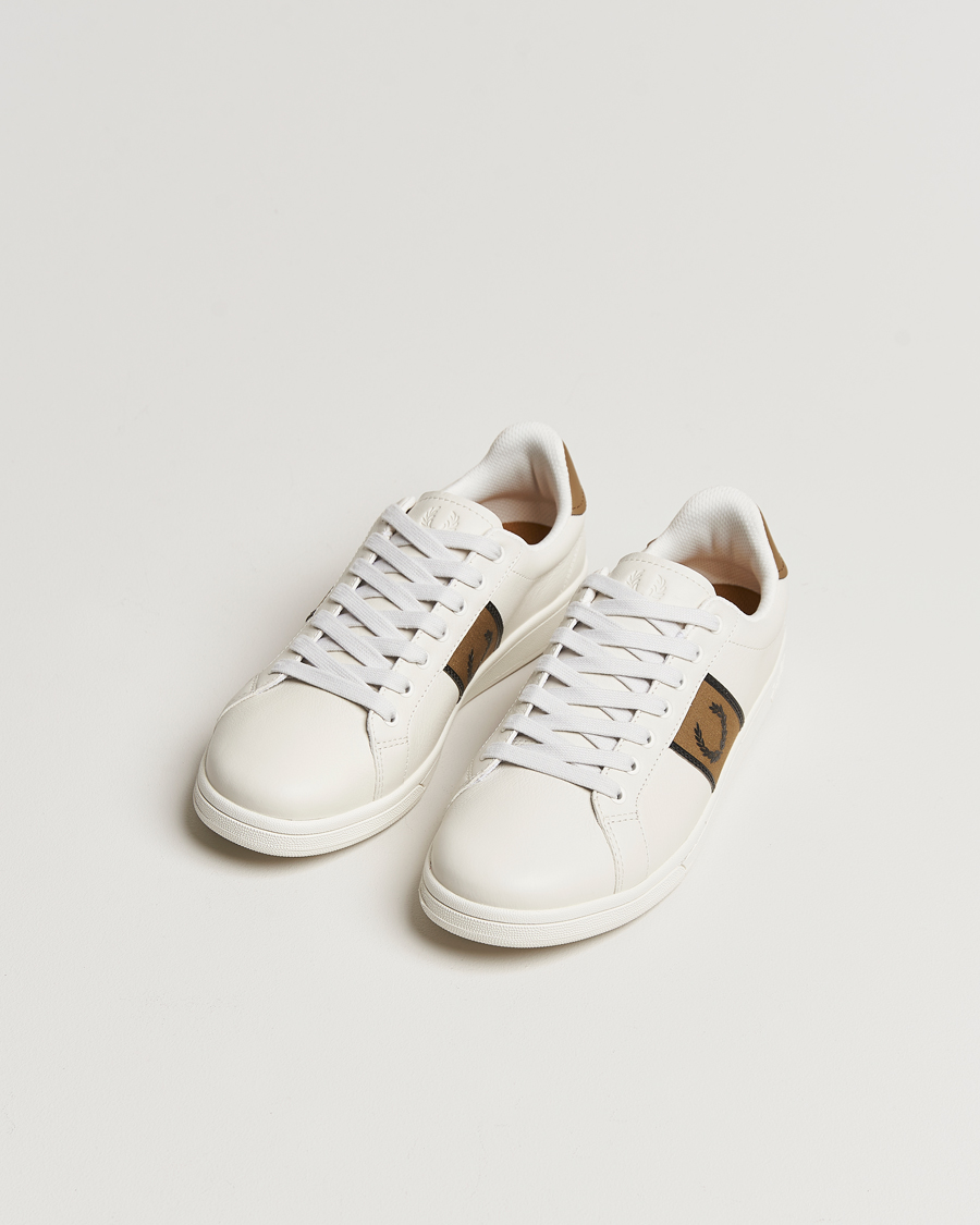 Herren | | Fred Perry | B721 Leather Sneaker White/Porcelin Black