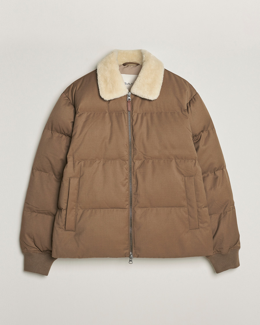 Herren |  | GANT | Padded Flannel Puffer Jacket Desert Brown
