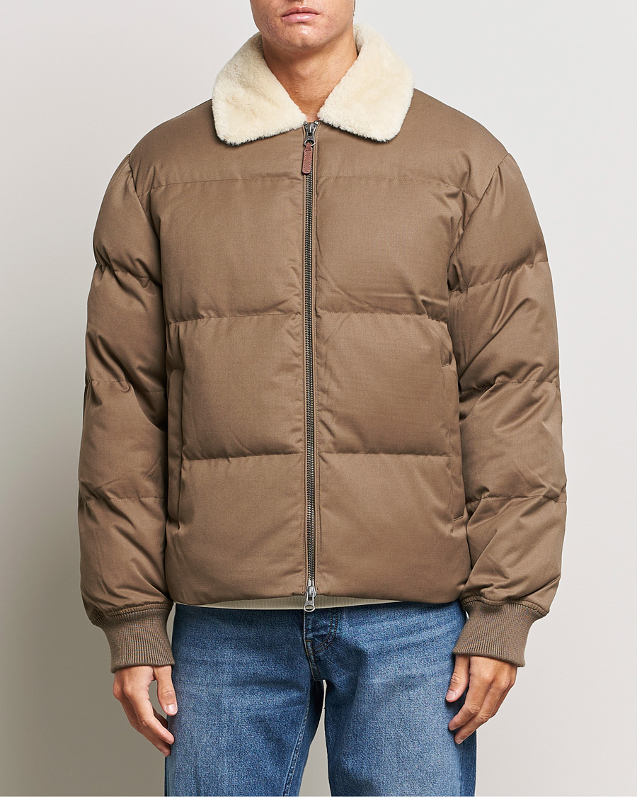 Herren |  | GANT | Padded Flannel Puffer Jacket Desert Brown