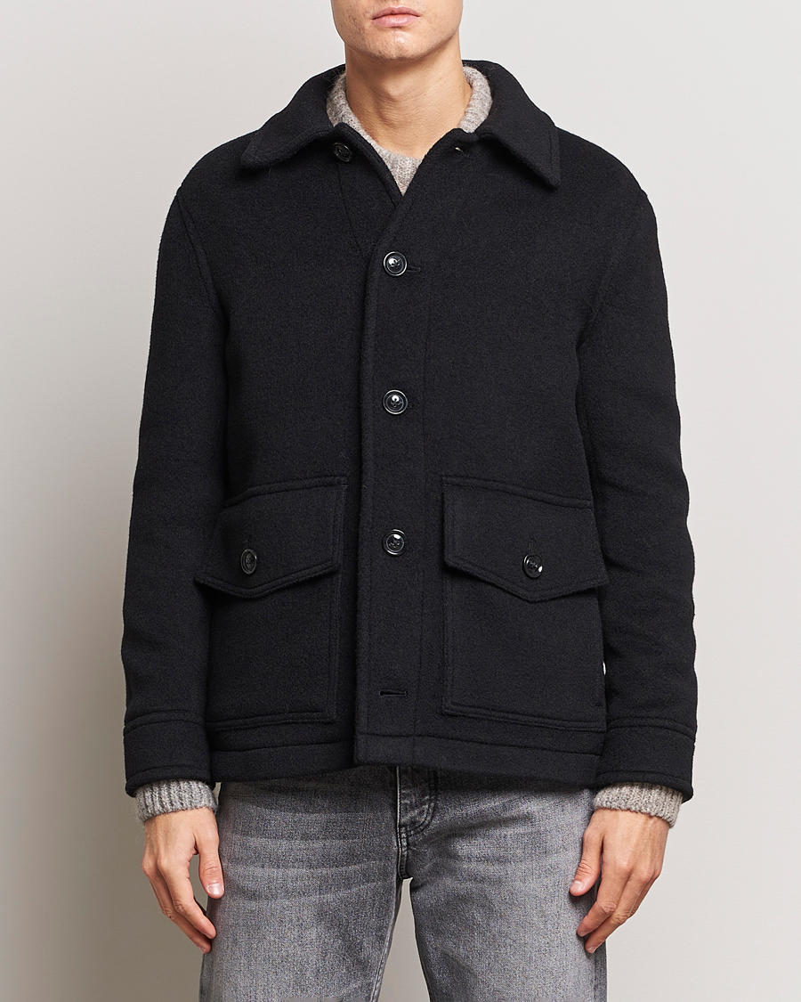 Herren | GANT | GANT | Short Wool Jacket Black