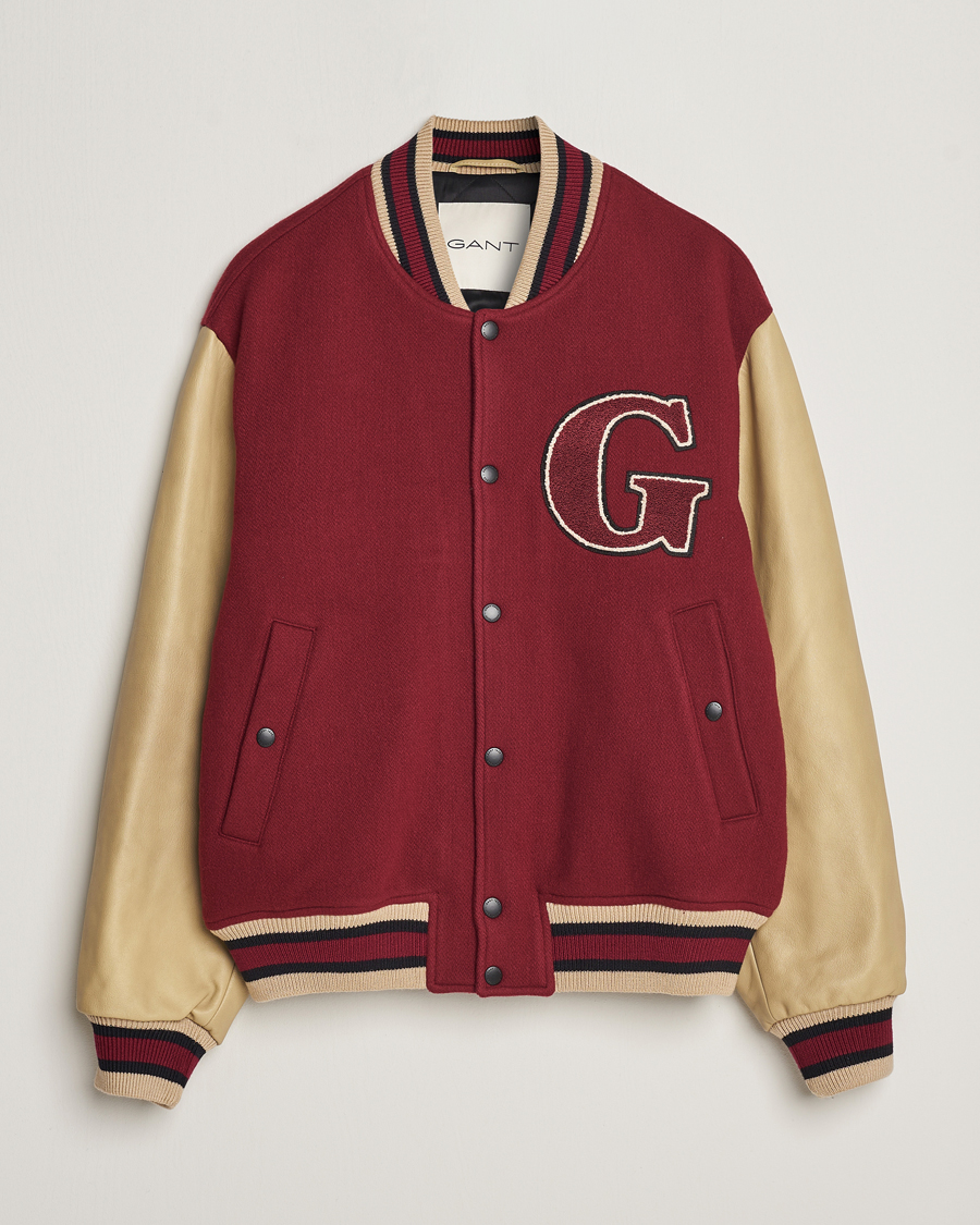 Herren |  | GANT | Padded Varsity Jacket Red/Beige
