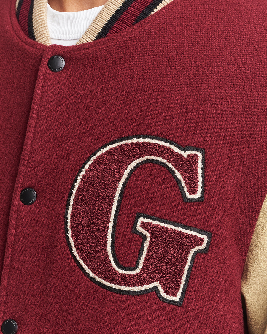 Herren | Jacken | GANT | Padded Varsity Jacket Red/Beige