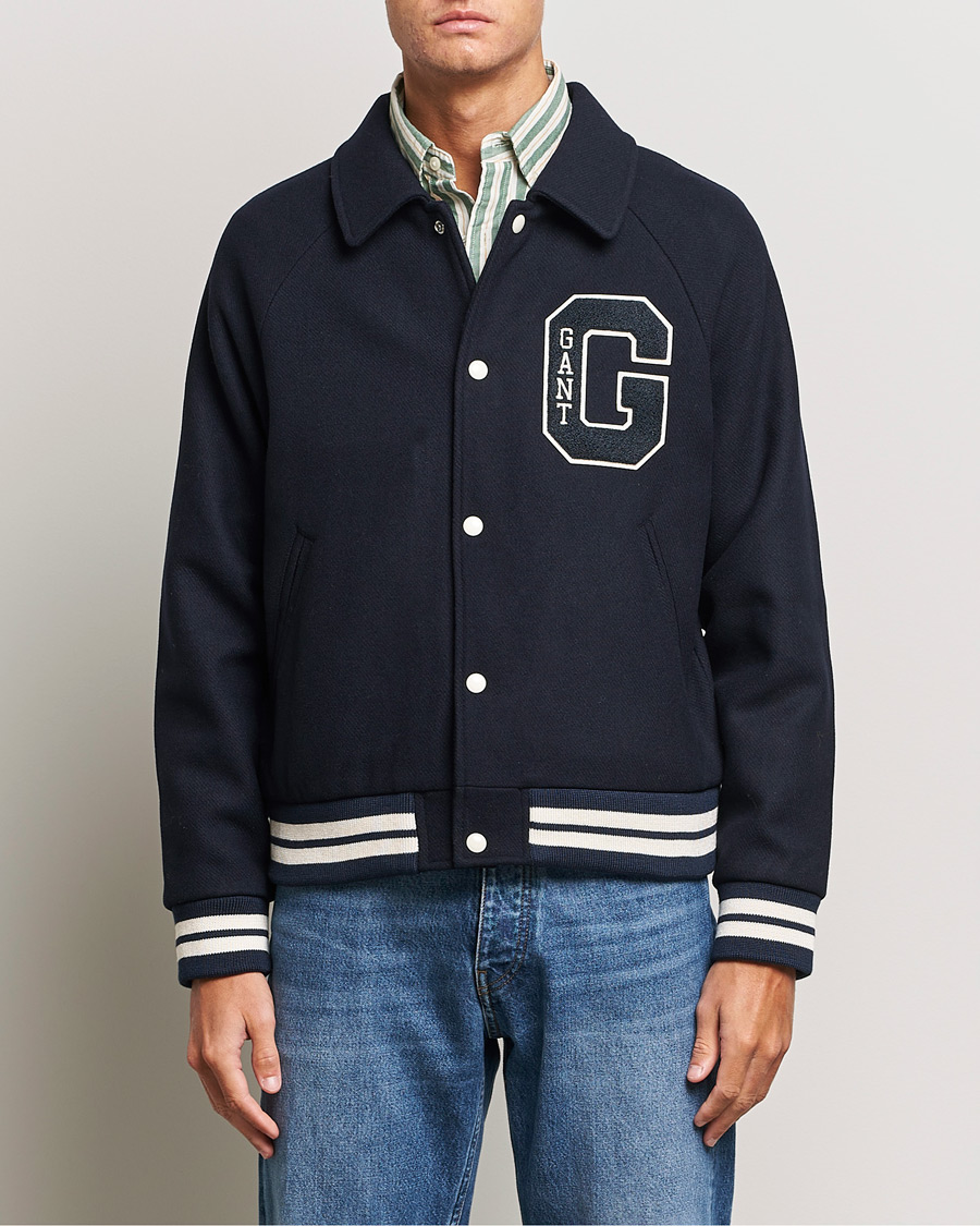 Herren |  | GANT | Wool Varsity Jacket Evening Blue