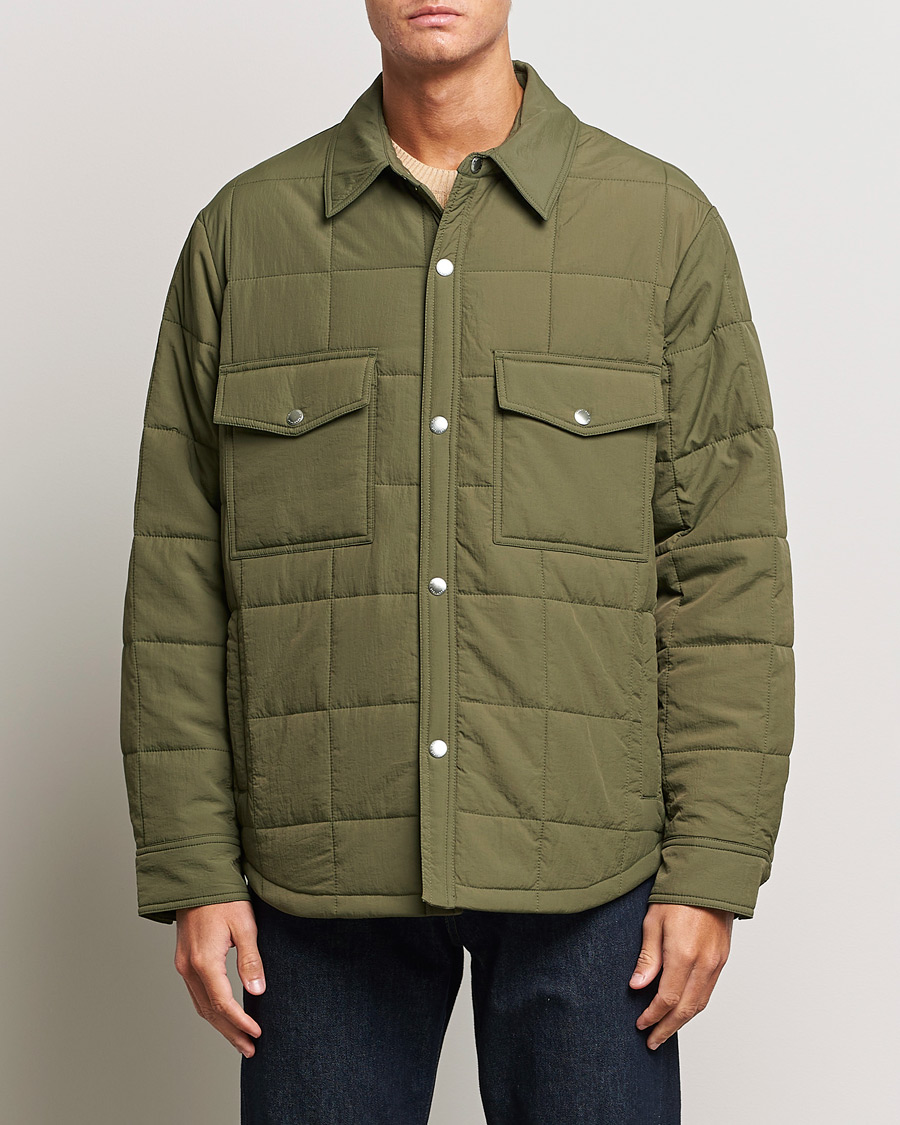 Herren | Steppjacken | GANT | Quilted Shirt Jacket Calamata Green