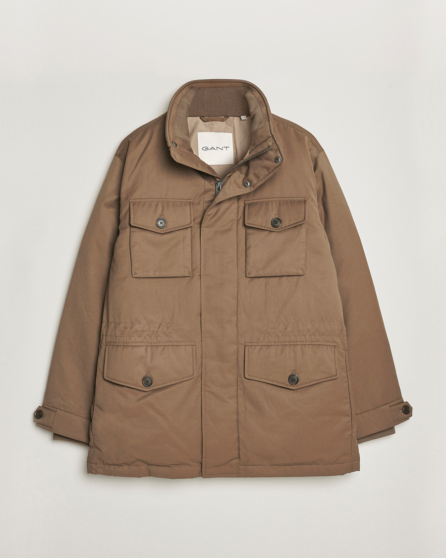 Herren | Jacken | GANT | Flannel Padded Field jacket Desert Brown