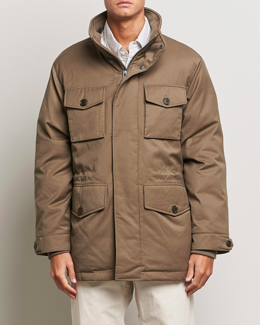 Herren |  | GANT | Flannel Padded Field jacket Desert Brown