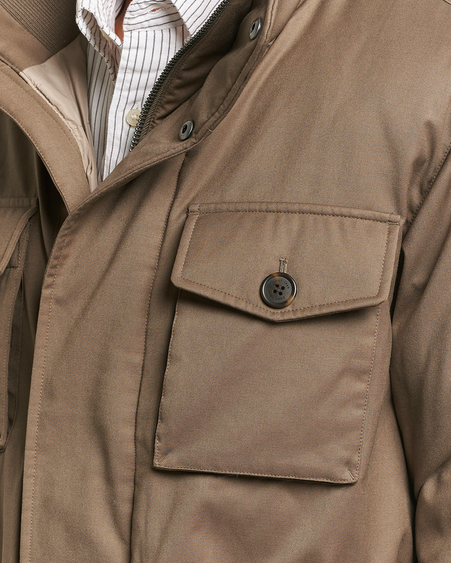 Herren | Jacken | GANT | Flannel Padded Field jacket Desert Brown