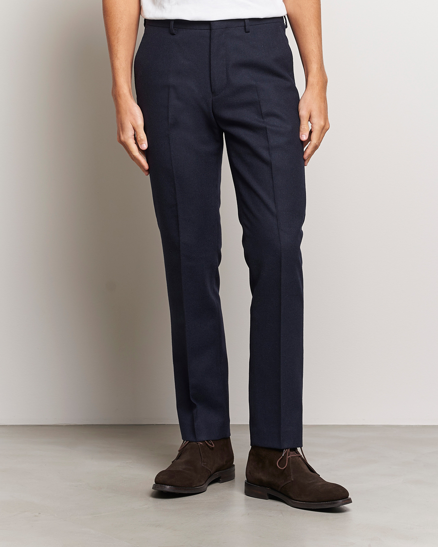 Herren |  | GANT | Slim Flannel Pants Evening Blue